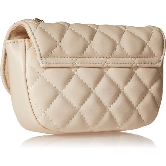 Women's Cream Polyester Willow Adjustable Strap With Chain Belt Crossbody Bag - Picture 2 of 6